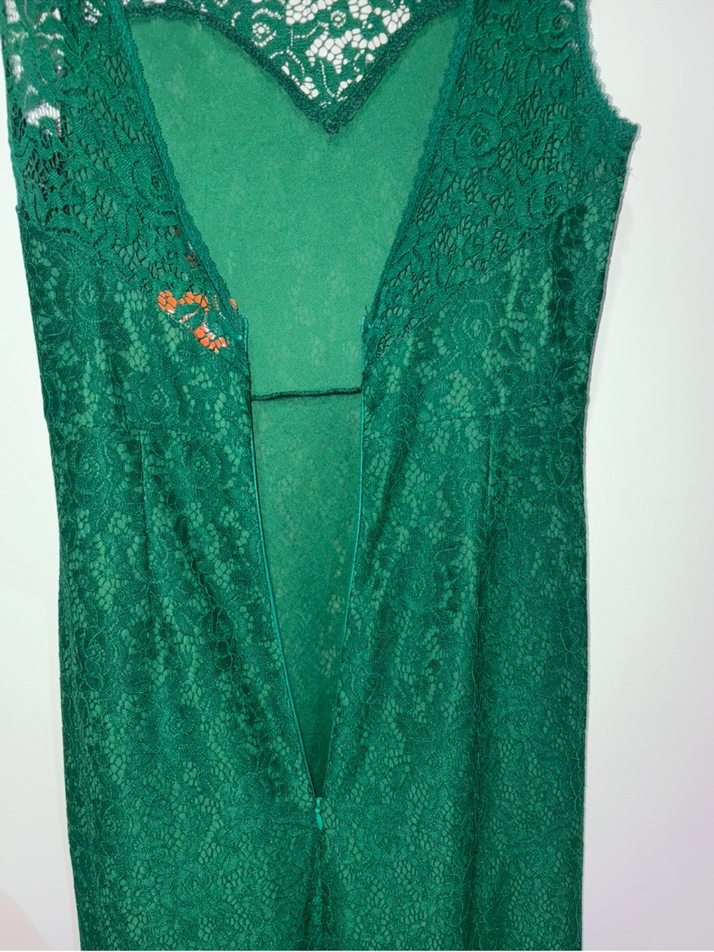 MIUSOL Emerald Green Floral Lace Maxi Dress Size M | Low Back Formal Gown - Picture 2 of 11